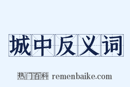 城中反义词是什么意思的图片